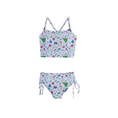 New Year Christmas Winter Pattern Girls  Tankini Swimsuit by Apen