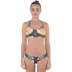 Tree Cosmic Spiritual Meditation Cross Back Hipster Bikini Set by Apen