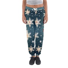 Snowflakes Winter Snow Women s Jogger Sweatpants