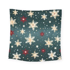 Snowflakes Winter Snow Square Tapestry (small) by Apen