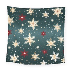 Snowflakes Winter Snow Square Tapestry (large) by Apen