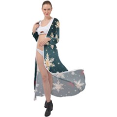 Snowflakes Winter Snow Maxi Chiffon Beach Wrap