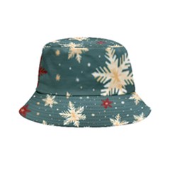 Snowflakes Winter Snow Inside Out Bucket Hat by Apen