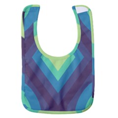 Pattern Blue Green Retro Design Baby Bib by Ravend