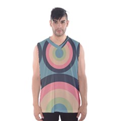 Circles Design Pattern Tile Men s Basketball Tank Top by Ravend