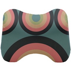 Circles Design Pattern Tile Head Support Cushion by Ravend