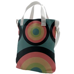 Circles Design Pattern Tile Canvas Messenger Bag by Ravend