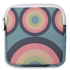 Circles Design Pattern Tile Mini Square Pouch by Ravend