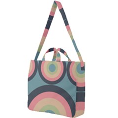 Circles Design Pattern Tile Square Shoulder Tote Bag by Ravend