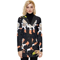 Astronaut Space Rockets Spaceman Button Up Hooded Coat  by Ravend