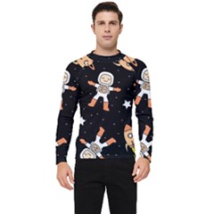 Astronaut Space Rockets Spaceman Men s Long Sleeve Rash Guard by Ravend