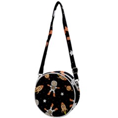 Astronaut Space Rockets Spaceman Crossbody Circle Bag by Ravend