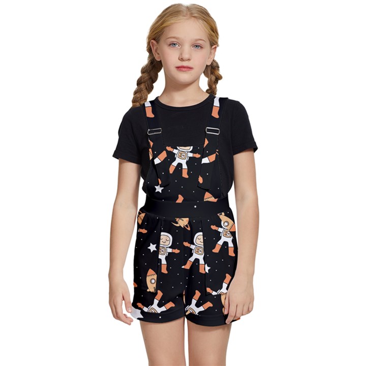 Astronaut Space Rockets Spaceman Kids  Short Overalls