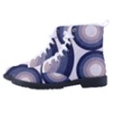 Circle Tile Design Pattern Kid s High-Top Canvas Sneakers View2