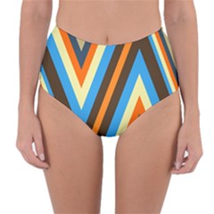 Pattern Triangle Design Repeat Reversible High-waist Bikini Bottoms by Ravend