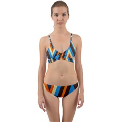 Pattern Triangle Design Repeat Wrap Around Bikini Set by Ravend