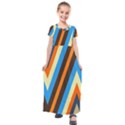 Pattern Triangle Design Repeat Kids  Short Sleeve Maxi Dress View1