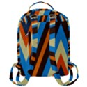 Pattern Triangle Design Repeat Flap Pocket Backpack (Large) View3