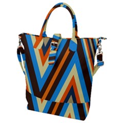 Pattern Triangle Design Repeat Buckle Top Tote Bag by Ravend