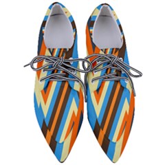 Pattern Triangle Design Repeat Pointed Oxford Shoes by Ravend