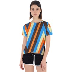 Pattern Triangle Design Repeat Open Back Sport T-shirt by Ravend