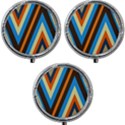 Pattern Triangle Design Repeat Mini Round Pill Box (Pack of 3) View1