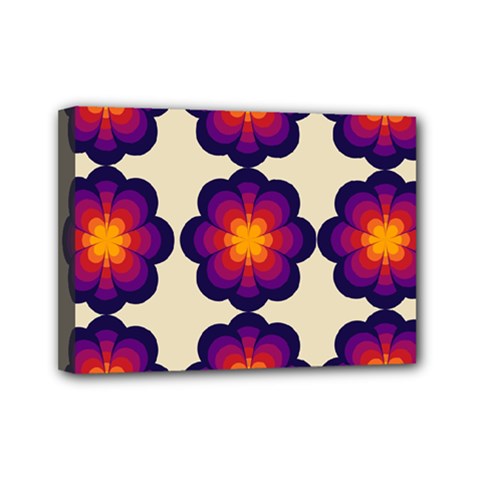 Flower Pattern Design Seamless Mini Canvas 7  X 5  (stretched) by Ravend