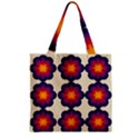 Flower Pattern Design Seamless Zipper Grocery Tote Bag View2