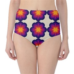 Flower Pattern Design Seamless Classic High-waist Bikini Bottoms by Ravend