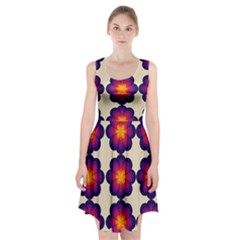 Flower Pattern Design Seamless Racerback Midi Dress