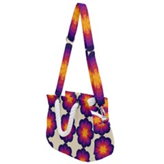 Flower Pattern Design Seamless Rope Handles Shoulder Strap Bag by Ravend