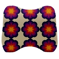 Flower Pattern Design Seamless Velour Head Support Cushion by Ravend