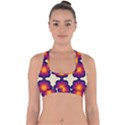 Flower Pattern Design Seamless Cross Back Hipster Bikini Top  View1