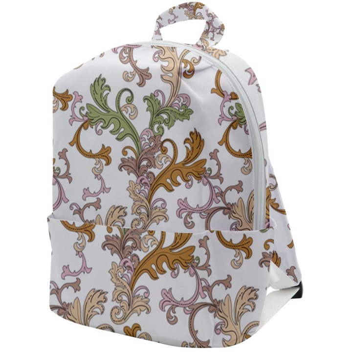 Pattern Design Art Decoration Zip Up Backpack