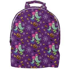 Pumpkins Ghosts Skeleton Pattern Mini Full Print Backpack by Ravend