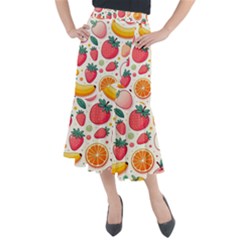 Fruit Sweet Pattern Midi Mermaid Skirt by Ravend