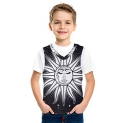 Sun Moon Star Universe Space Kids  Basketball Tank Top by Ravend