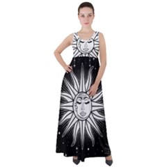 Sun Moon Star Universe Space Empire Waist Velour Maxi Dress by Ravend