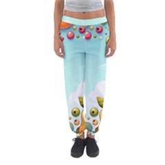 Fruits Sweet Papaya Orange Pattern Women s Jogger Sweatpants by Ravend