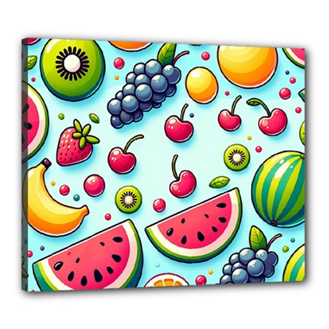 Fruits Sweet Pattern Canvas 24  X 20  (stretched) by Ravend