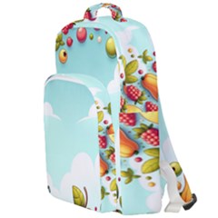 Fruits Sweet Papaya Orange Pattern Double Compartment Backpack by Ravend