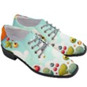 Fruits Sweet Papaya Orange Pattern Women Heeled Oxford Shoes View3