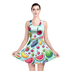 Fruits Sweet Pattern Reversible Skater Dress by Ravend