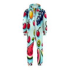 Fruits Sweet Pattern Hooded Jumpsuit (kids) by Ravend