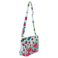 Fruits Sweet Pattern Shoulder Bag With Back Zipper by Ravend