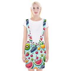 Fruits Sweet Pattern Braces Suspender Skirt by Ravend