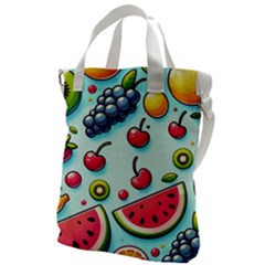 Fruits Sweet Pattern Canvas Messenger Bag by Ravend