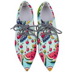 Fruits Sweet Pattern Pointed Oxford Shoes by Ravend