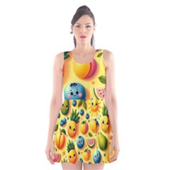 Fruits Fresh Sweet Pattern Scoop Neck Skater Dress by Ravend