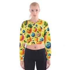 Fruits Fresh Sweet Pattern Cropped Sweatshirt by Ravend